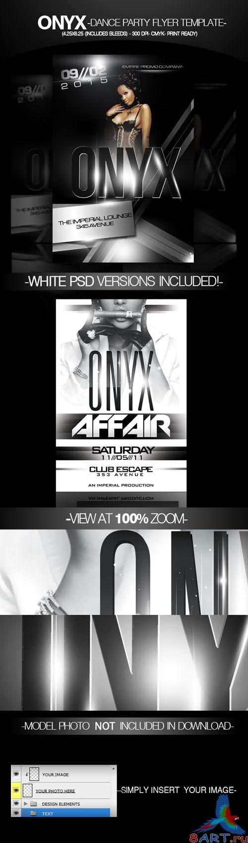 PSD Template - Onyx Party Flyer/Poster