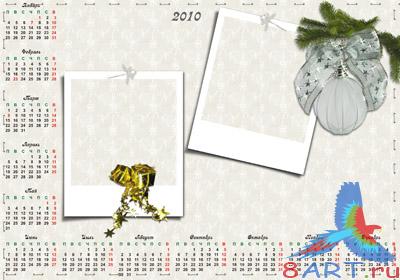 Календарь-рамка в видах фотошоп для 2010 год – из рамками полароид Календарь-рамка в видах фотошоп для 2010 год – из рамками полароид